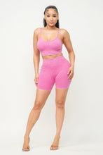 Load image into Gallery viewer, Washed Seamless Basic Tank Top And Shorts Set