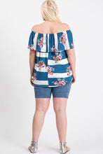 Load image into Gallery viewer, Off Shoulder Ruffled Front Tie Top