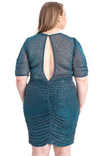 Load image into Gallery viewer, Ribbed Shimmer Shirring Mini Dress