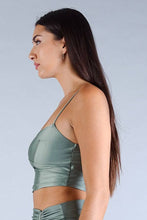 Load image into Gallery viewer, Sexy Spaghetti Strap Darted Under Bust Crop Top
