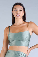 Load image into Gallery viewer, Sexy Spaghetti Strap Darted Under Bust Crop Top