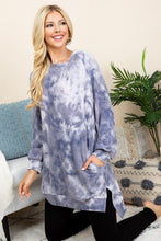 Load image into Gallery viewer, Ultra Cozy Tie Dye French Terry Brush Oversize Casual Pullover
