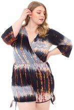 Load image into Gallery viewer, Tie Dye Wrap Plussize Romper