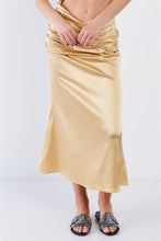 Load image into Gallery viewer, Satin Ruffle Waist Midi Skirt