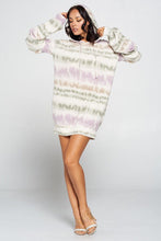 Load image into Gallery viewer, Terry Brushed Print Sweater Dress