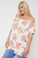 Load image into Gallery viewer, Floral Print Off The Shoulder Top