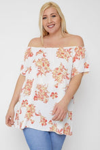 Load image into Gallery viewer, Floral Print Off The Shoulder Top