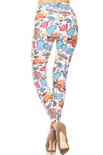 Load image into Gallery viewer, Floral Printed Lined Knit Legging With Elastic Waistband