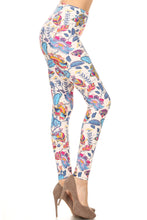 Load image into Gallery viewer, Floral Printed Lined Knit Legging With Elastic Waistband