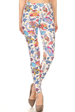 Load image into Gallery viewer, Floral Printed Lined Knit Legging With Elastic Waistband
