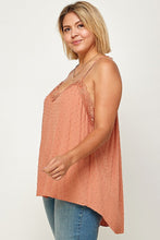 Load image into Gallery viewer, Plus Size, Clip Dot Solid Cami Tunic