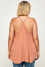 Load image into Gallery viewer, Plus Size, Clip Dot Solid Cami Tunic