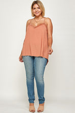 Load image into Gallery viewer, Plus Size, Clip Dot Solid Cami Tunic
