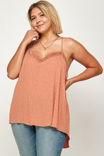 Load image into Gallery viewer, Plus Size, Clip Dot Solid Cami Tunic
