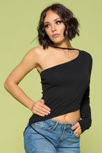 Load image into Gallery viewer, Solid Color One Shoulder Off Top