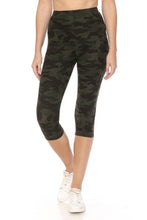 Load image into Gallery viewer, Multi-color Print, Cropped Capri Leggings In A Fitted Style With A Banded High Waist