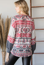 Load image into Gallery viewer, Beautiful Aztec Print Long Sleeve Sweater