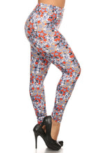 Load image into Gallery viewer, Plus Size Star Print, Full Length Leggings In A Slim Fitting Style With A Banded High Waist