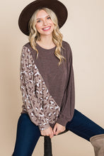 Load image into Gallery viewer, Cute Animal French Terry Brush Contrast Print Pullover With Cuff Detail