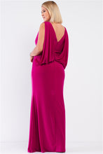 Load image into Gallery viewer, Plus Draped Back V-neck Sleeveless Maxi Dress