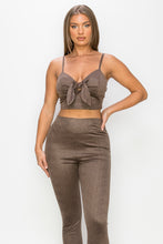 Load image into Gallery viewer, Embossed Snake Print Top And Leggings Set