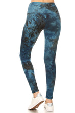 Load image into Gallery viewer, 5-inch Long Yoga Style Banded Lined Tie Dye Printed Knit Legging With High Waist