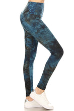 Load image into Gallery viewer, 5-inch Long Yoga Style Banded Lined Tie Dye Printed Knit Legging With High Waist