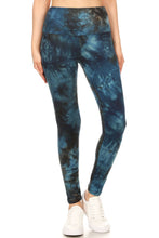 Load image into Gallery viewer, 5-inch Long Yoga Style Banded Lined Tie Dye Printed Knit Legging With High Waist