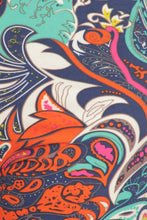 Load image into Gallery viewer, Multi-color Ornate Print Cropped Length Fitted Leggings With High Elastic Waist.