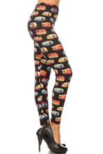 Load image into Gallery viewer, Multicolored Campers Printed, High Waisted Leggings In A Fit Style, With An Elastic Waistband