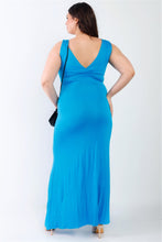 Load image into Gallery viewer, Plus V-neck Sleeveless Maxi Dress