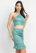 Load image into Gallery viewer, Halter Neck Crop Top &amp; Skirts Set