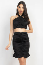 Load image into Gallery viewer, Halter Neck Crop Top &amp; Skirts Set