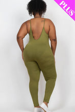 Load image into Gallery viewer, Plus Size Solid Bodycon Cami Jumpsuit