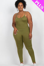 Load image into Gallery viewer, Plus Size Solid Bodycon Cami Jumpsuit