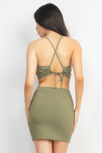 Load image into Gallery viewer, Asymmetrical Cross Back Top &amp; Skirts Set