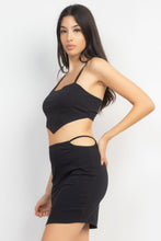 Load image into Gallery viewer, Asymmetrical Cross Back Top &amp; Skirts Set