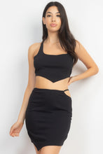 Load image into Gallery viewer, Asymmetrical Cross Back Top &amp; Skirts Set