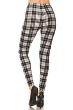 Load image into Gallery viewer, Plaid High Waisted Leggings In A Fitted Style, With An Elastic Waistband