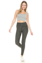 Load image into Gallery viewer, Houndstooth Print High Waist Leggings With 5 Yoga Style Waistband