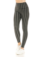 Load image into Gallery viewer, Houndstooth Print High Waist Leggings With 5 Yoga Style Waistband