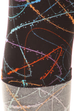 Load image into Gallery viewer, Multicolored Scribble Print, High Waisted Leggings In A Fitted Style With And Elastic Waist