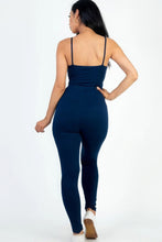Load image into Gallery viewer, Solid Tie Front Cut Out Jumpsuit