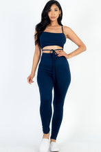 Load image into Gallery viewer, Solid Tie Front Cut Out Jumpsuit