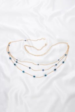 Multi Evil Eye Chain Link Hook Belt