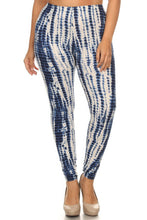 Load image into Gallery viewer, Plus Size Tie Dye Print, Full Length Leggings In A Slim Fitting Style With A Banded High Waist