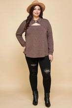 Load image into Gallery viewer, Plus Size Solid Long Sleeve Fashion Top