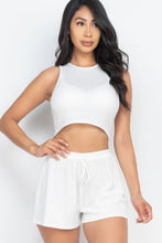 Load image into Gallery viewer, Soft Rib Crop Tank Top &amp; Shorts Set