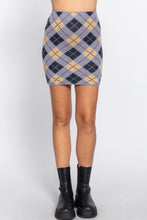 Load image into Gallery viewer, Argyle Jacquard Sweater Mini Skirt