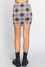 Load image into Gallery viewer, Argyle Jacquard Sweater Mini Skirt